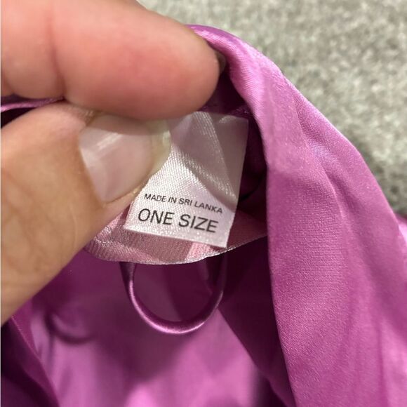 Victoria’s Secret Silk Lingerie Set Purple Slip Dress + Robe (M/OS) - Picture 9 of 11